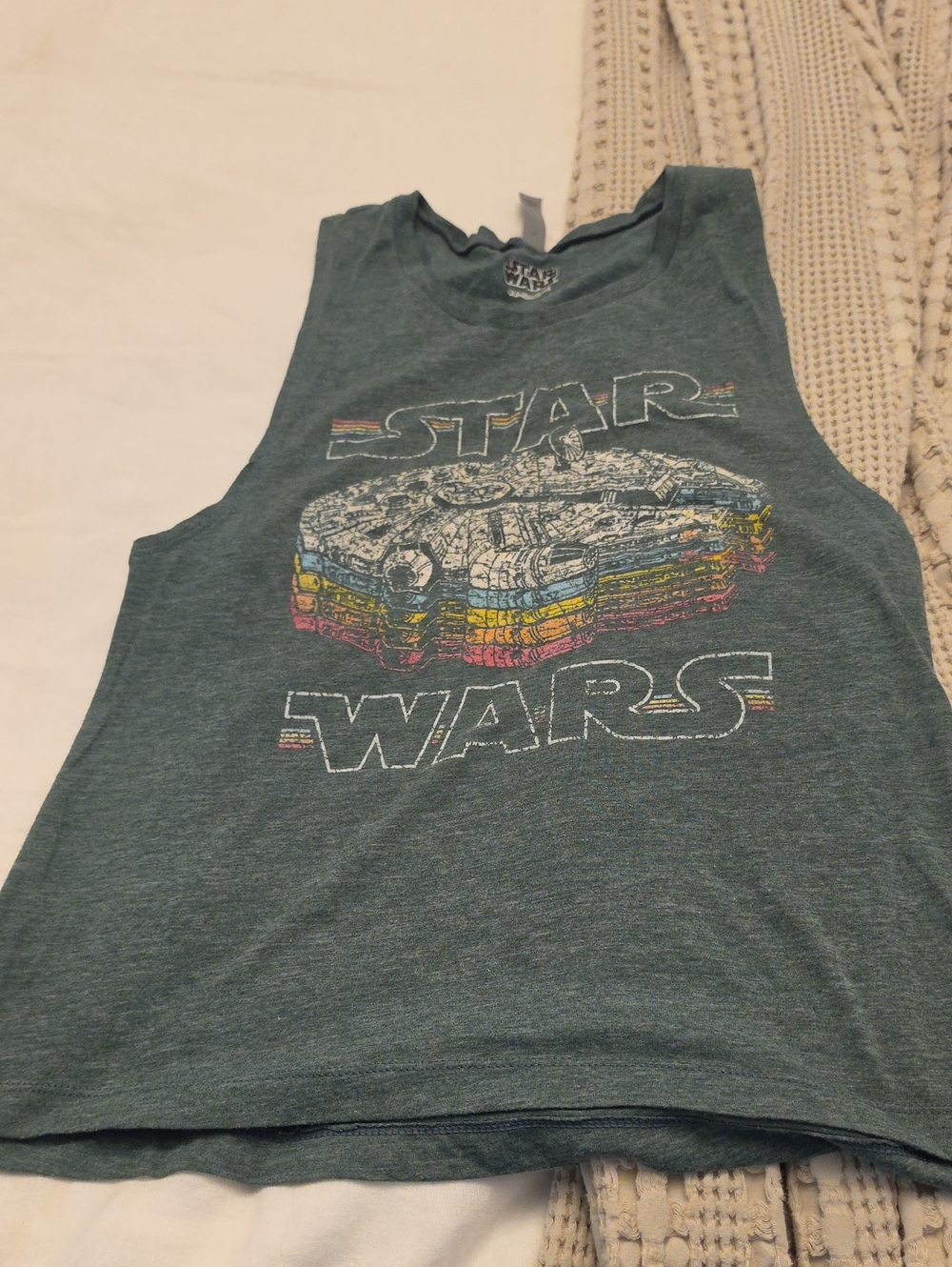 Star Wars Kids Green Graphic Muscle Tank